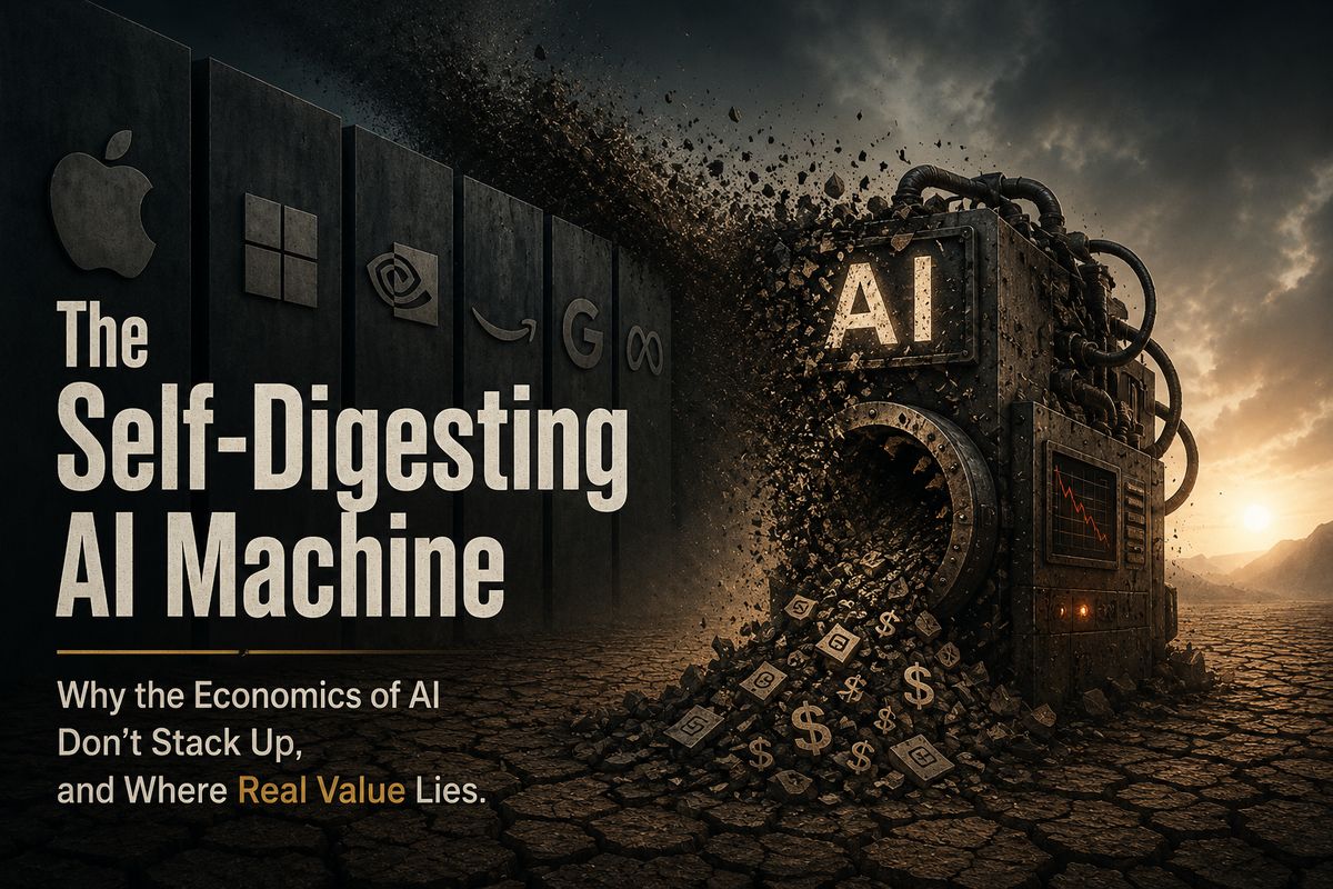 The Self-Digesting AI Machine. Why the Economics of AI Don't Stack Up, and Where Real Value Lies.