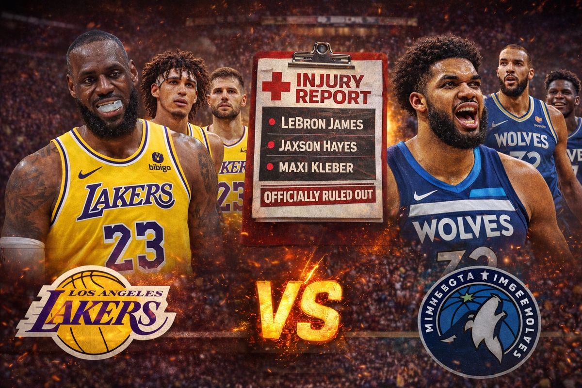 Lakers vs. Timberwolves Injury Report: LeBron James Ruled Out for Crucial Matchup
