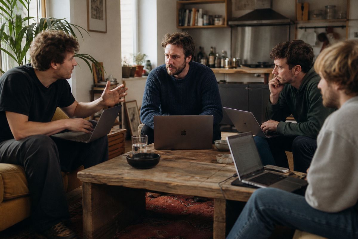 Reddit users engaged in a lively online discussion on laptops.