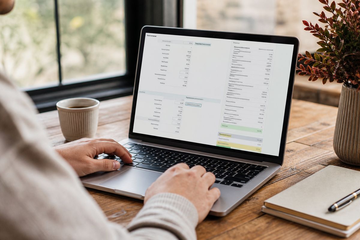 A person using a laptop with an Amazon FBA calculator open