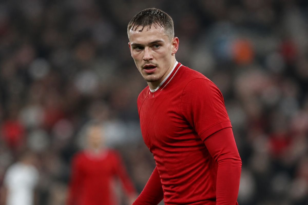Florian Wirtz focused during a tense Liverpool match.
