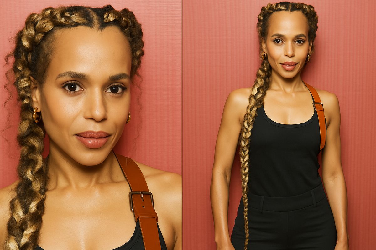 Kerry Washington's Boho Blonde Braids Signal a Major Spring Hair Trend