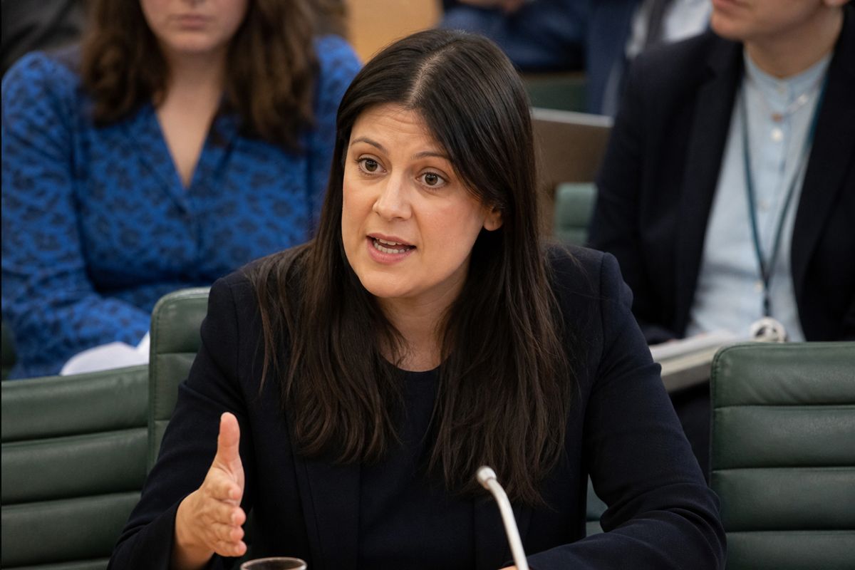Lisa Nandy speaking passionately at a parliamentary committee hearing